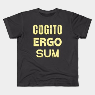 René Descartes quote: Cogito, ergo sum Kids T-Shirt